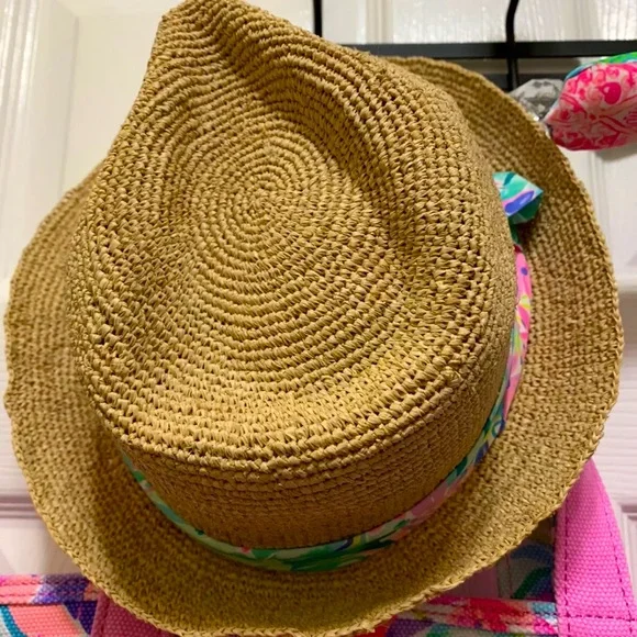 NWT LILLY PULITZER WINNI COVER-UP/ MERCATO TOTE/HAT SET IT WAS ALL A DREAM FIRM - Picture 9 of 10